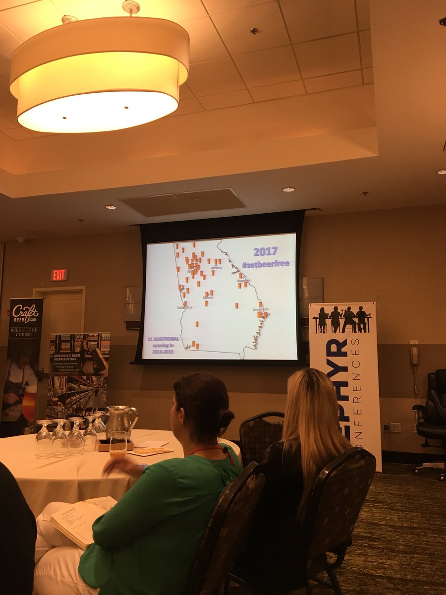 HerzMuses's tweet image. Nice work @RussWebbGA @BabyGotBeer on @Georgia #beer history tak at #bbc18 and finally seeing more breweries. #setbeerfree