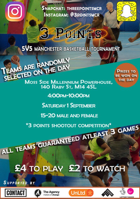 3PointsMCR's tweet photo. Be there🏀 https://t.co/s8PBRsu4ca