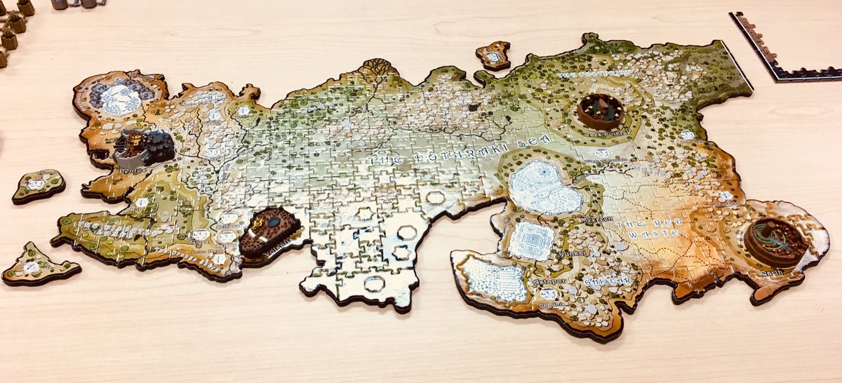 troidre's tweet image. A completed #puzzlemap of #Essos from #GameofThrones. #TeamBuilding at ⁦⁦work. 🤴🏾👸🏾🐉🐲🐺