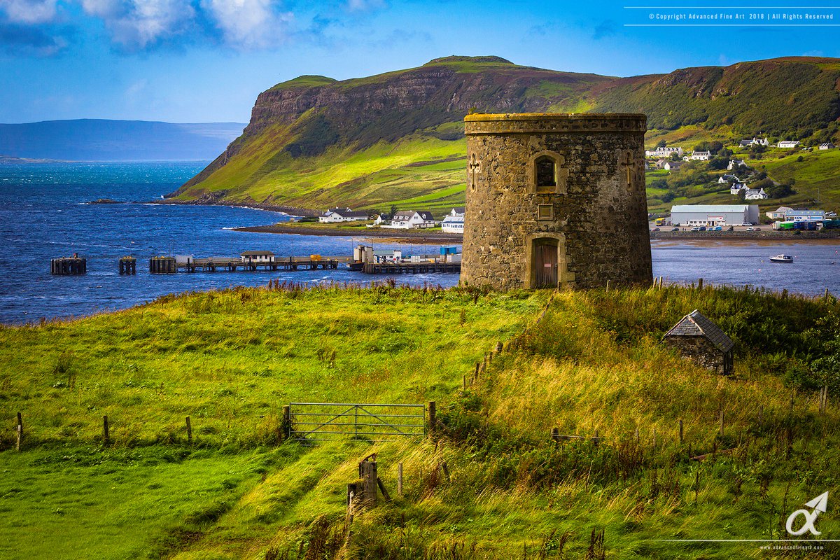 AdvancedFineArt's tweet photo. The Uig Tower, also known as Captain Fraser's Folly, a 19th century folly located on the Isle of Skye, Scotland. Captured w/ @CanonUSA 100mm f2.8 lens at f8 on Canon 5D Mark III. @ZEISSLenses circular polarizer. @VisitScotland @ourstatemag @l_p_magazine @OPOTY #fineart #uigtower https://t.co/txID8nG4cT