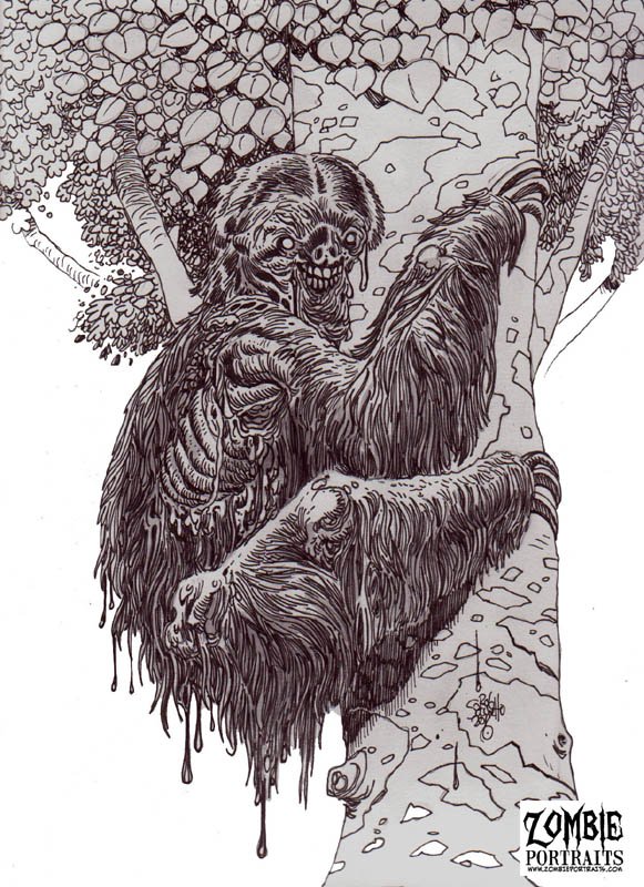 ZombiePortraits's tweet photo. 'Slow Zombie!' LOL!!! #ZombieArt #ZombieIllustration #RobSacchetto #SacchettoZombieArt #ZombieArtist #ZombieDrawings #SlowZombies #FastZombies #zombie #zombies #sloth #ZombieAnimals #horror #nature #zoo #AnimalArt #NatureDrawings #LivingDead #WalkingDead #scary #creepy #eerie https://t.co/KMFgl3go0G