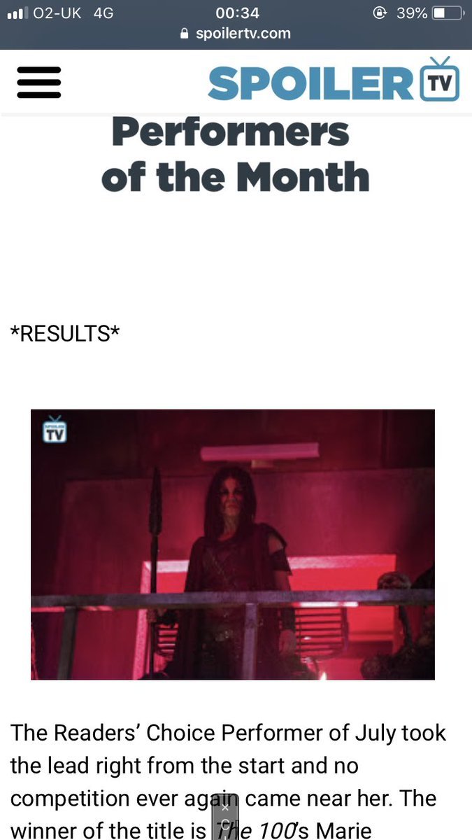 clarkesguns's tweet photo. Marie won performer of the month by a LANDSLIDE!
@iamAvgeropoulos deserves it, that girl absolutely SLAYED in her role, and we're so thankful for that performance!
#the100 #thankyoumarieforoctavia https://t.co/c6QAWqvG1H