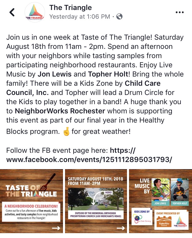 NorthWinton's tweet image. Keep summer alive next week at Taste of The @TriangleofNWV!