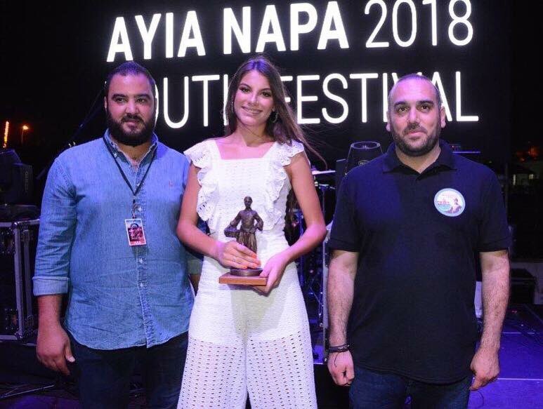 MissEarth's tweet photo. #MissEarth Cyprus 2018 Maria Armenaki was awarded by Ayia Napa’s Municipal Youth Council as Youth of the Year! https://t.co/ivbI687jsV