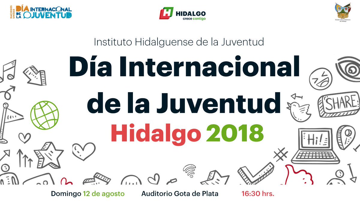 omarfayad's tweet photo. Celebremos el #DíaInternacionalDeLaJuventud; te invito a ser parte de las actividades que @juventudHGO ha preparado para ti. La cita es el día de mañana en el Auditorio @GotaDePlata_ en punto de las 16:30 horas. ¡No faltes! https://t.co/SaMNsVhKyM