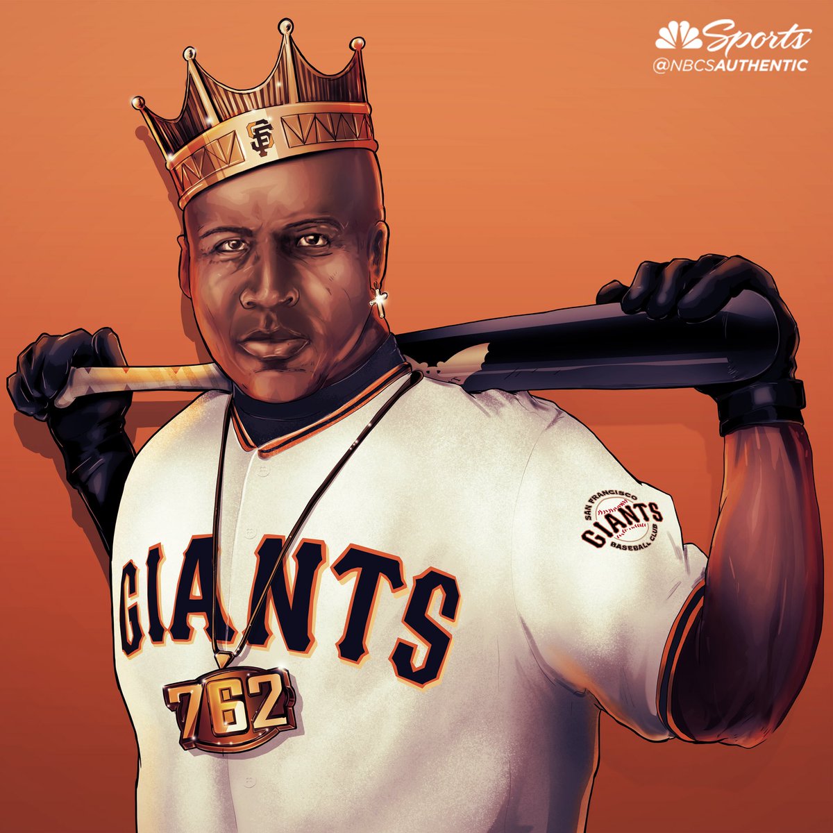 NBCSAuthentic's tweet photo. Home Run King. 👑 
#Bonds25 https://t.co/auIM40btWg