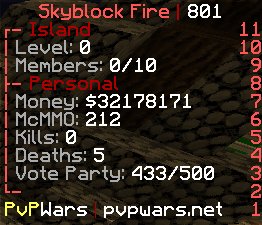PvPWarsMC's tweet image. THANK YOU ALL FOR 800+ PLAYERS ONLINE ON SKYBLOCK FIRE!

WE ARE GOING TO BE DOING A GOLIATH RANK GIVEAWAY

RETWEET + LIKE + FOLLOW TO ENTER!

WINNER WILL BE ANNOUNCED AT THE END OF THE WEEKEND!

GOOD LUCK EVERYONE!

IP: play.pvpwars.net