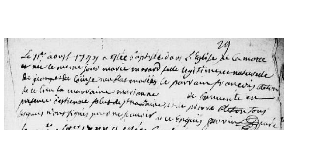 LDGenealogie's tweet photo. #1J1Collatéral #MORARD Marie Antepénultième fille de mes Sosas 440-441 : #MORARD Jean &amp; #NUBLAT Louise fut baptisée ce 11/08/1744 à La Motte Fanjas (26) https://t.co/35cLqOhwSZ