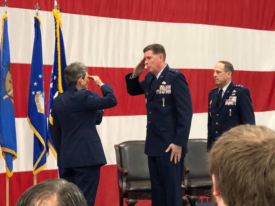 votejoehowell's tweet photo. Congratulations to LTG Donald "Gene" Kirkland the new Commanding General of our own @Team_Tinker. He assumed command in a beautiful ceremony.  A huge, "thank you" to LTG Lee Levy who previously served honorably in that important position.  Thank you to our airmen and airwomen. https://t.co/zytBfVpca3