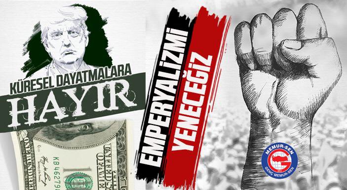 "Sen şartlara teslim olmazsan,şartlar değişir sana teslim olur" 
Akşemsettin Hz.

Küresel dayatmalara direnecek, 15 Temmuz ruhuyla ekonomik kuşatmaları delecek, yeni bir dünyayı mümkün kılacağız.

Memur-Sen olarak milletimizle birlikte sonuna kadar devletimizin yanındayız.