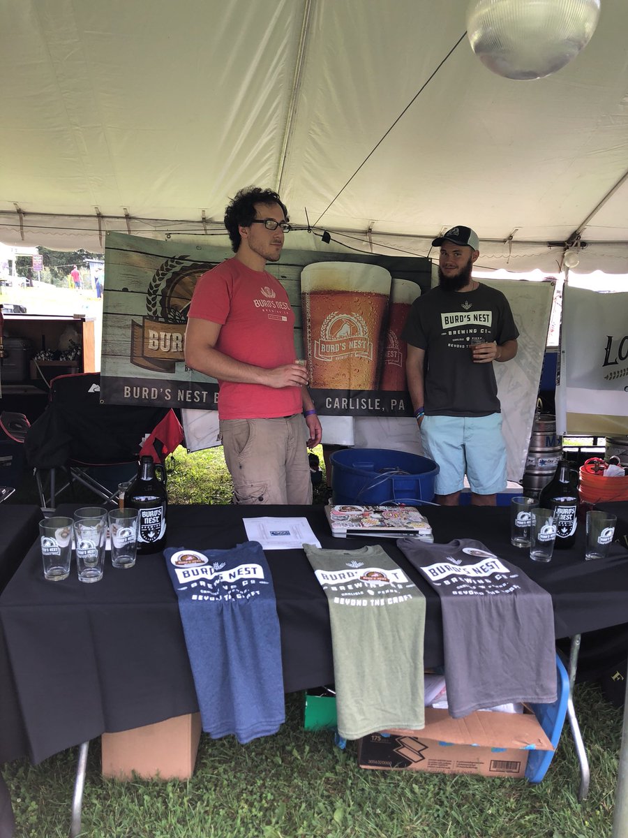 All set up at the State College Brew Expo!! Let’s have a day! Cheers!🍻 #Beer #BurdsNest #StateCollege #Breweriesinpa