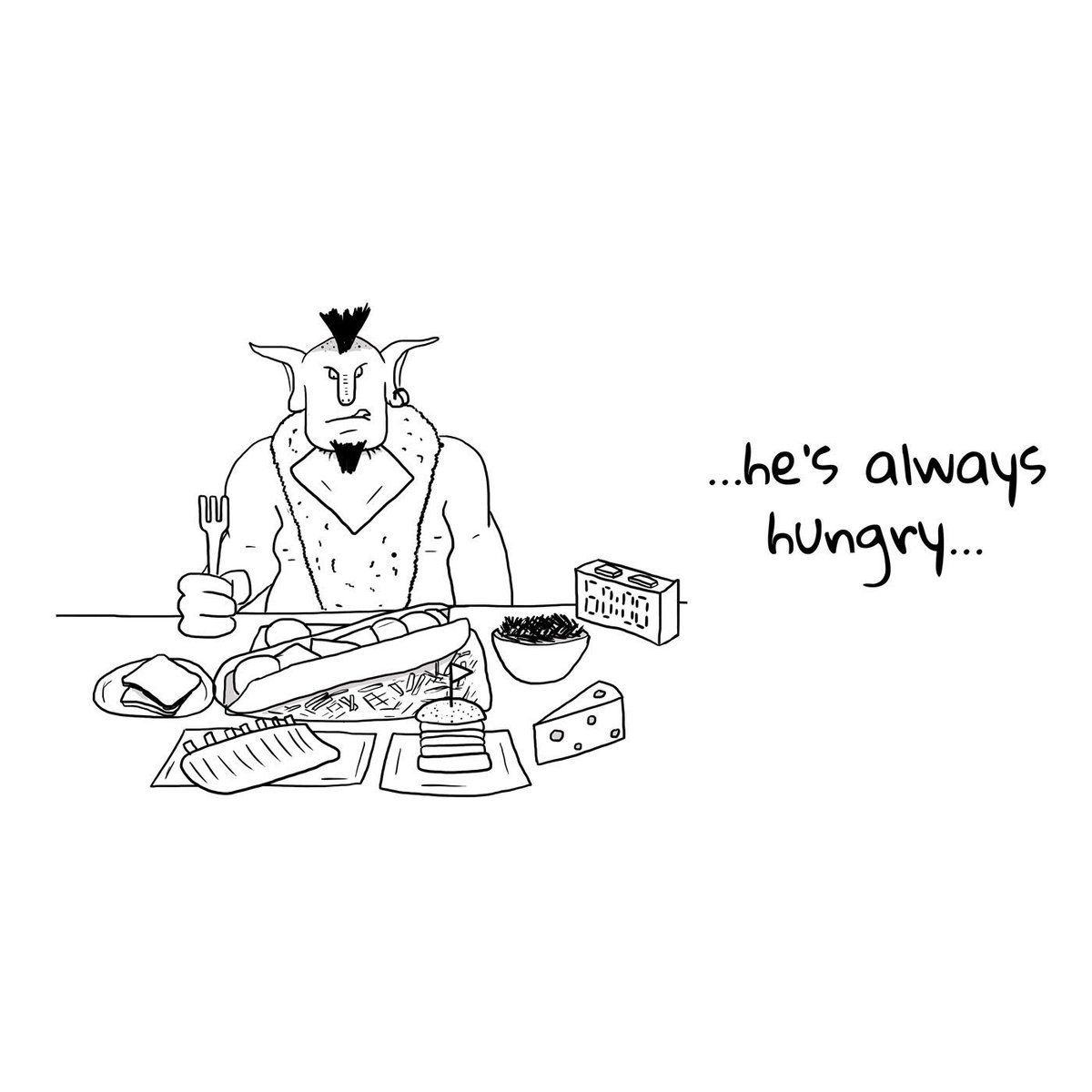 badlydrawndeath's tweet photo. Meet our new character Erroll the Troll! He’s big, he’s hungry and he hits stuff... #boardgame #cardgame #kickstarter #cartoon https://t.co/5ddt5VnCnt