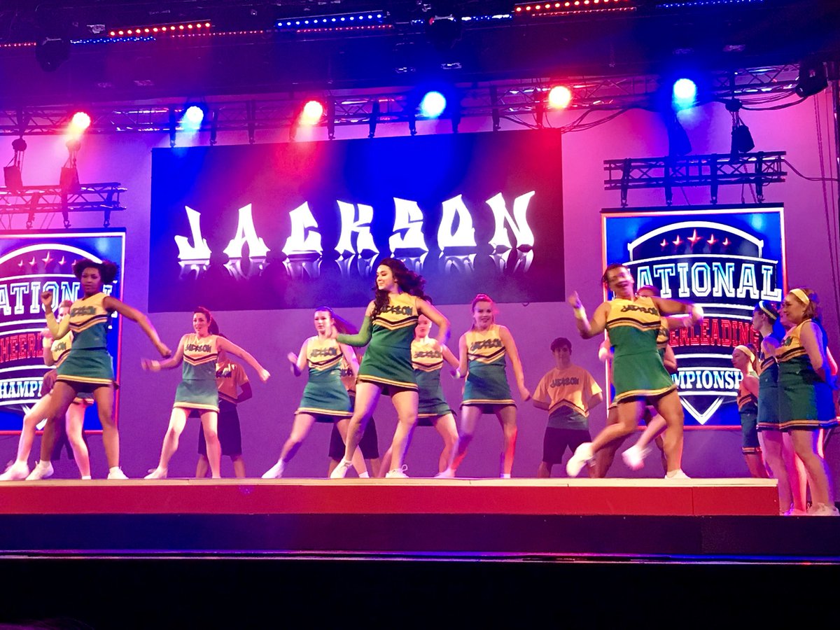 PolyesterHustle's tweet photo. @ksthespians put on an amazing show of Bring It On!  The cast was awesome! It was great to see @VarsityFashions uniforms on the stage!  Last show is at 7pm tonight! https://t.co/NP2VK8Rwui