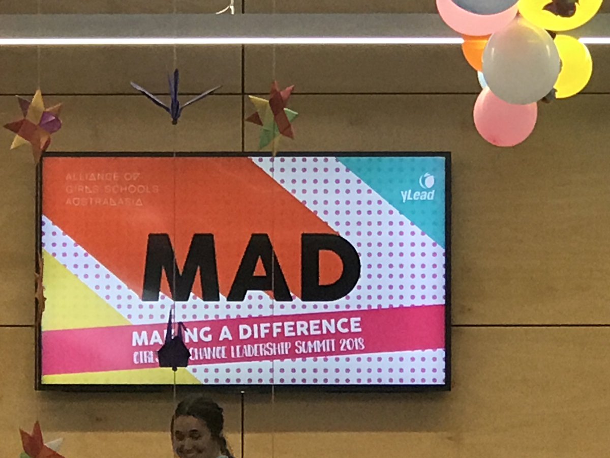 AGSAgirls's tweet photo. Getting inspired for day 2 of MAD Melbourne by change makers wall  @StrathconaBGGS @yLeadAustralia https://t.co/3Ptv5DAYwE