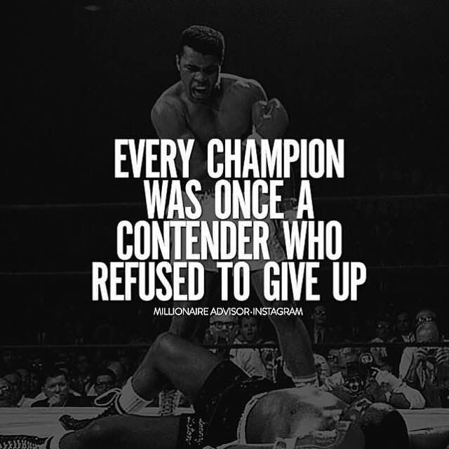 Every champion was once a contender that REFUSED TO GIVE UP. #NeverGIVEUP buff.ly/2uhtzlT