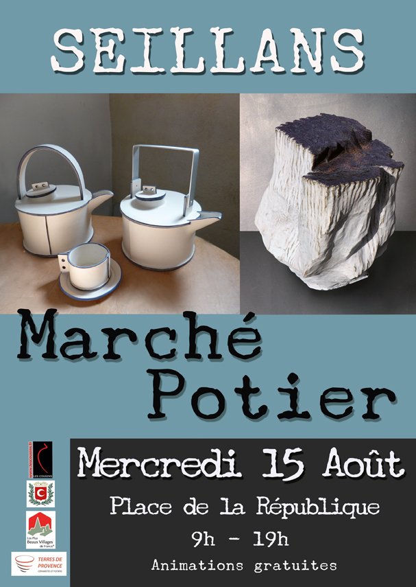 TerresdProvence's tweet photo. 📣 Marché potier de Seillans  le 15 août
30 exposants professionnels ont été sélectionnés pour leur créativité, la qualité et l’originalité de leur travail. 🏺 #céramique #potiers #poterie #Var
https://t.co/PfP1lV2FS7 https://t.co/6bJlGvkwAI