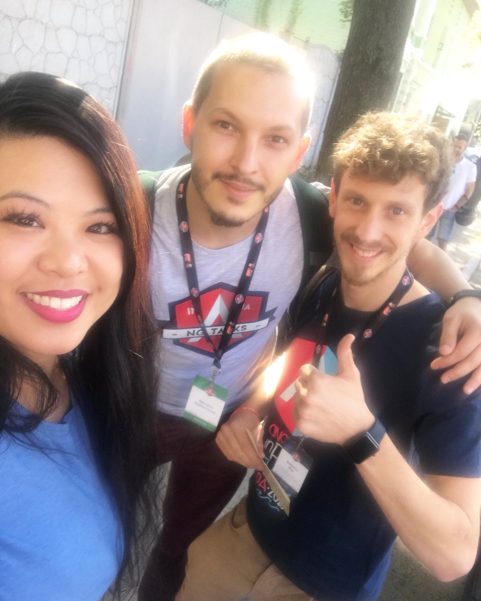 ladyleet's tweet photo. I kind of adore my #angular family. Thx @elmd_ and @valorkin for spending QT with my this week! ❤️ #ngtalks https://t.co/XBxSkhB0gp