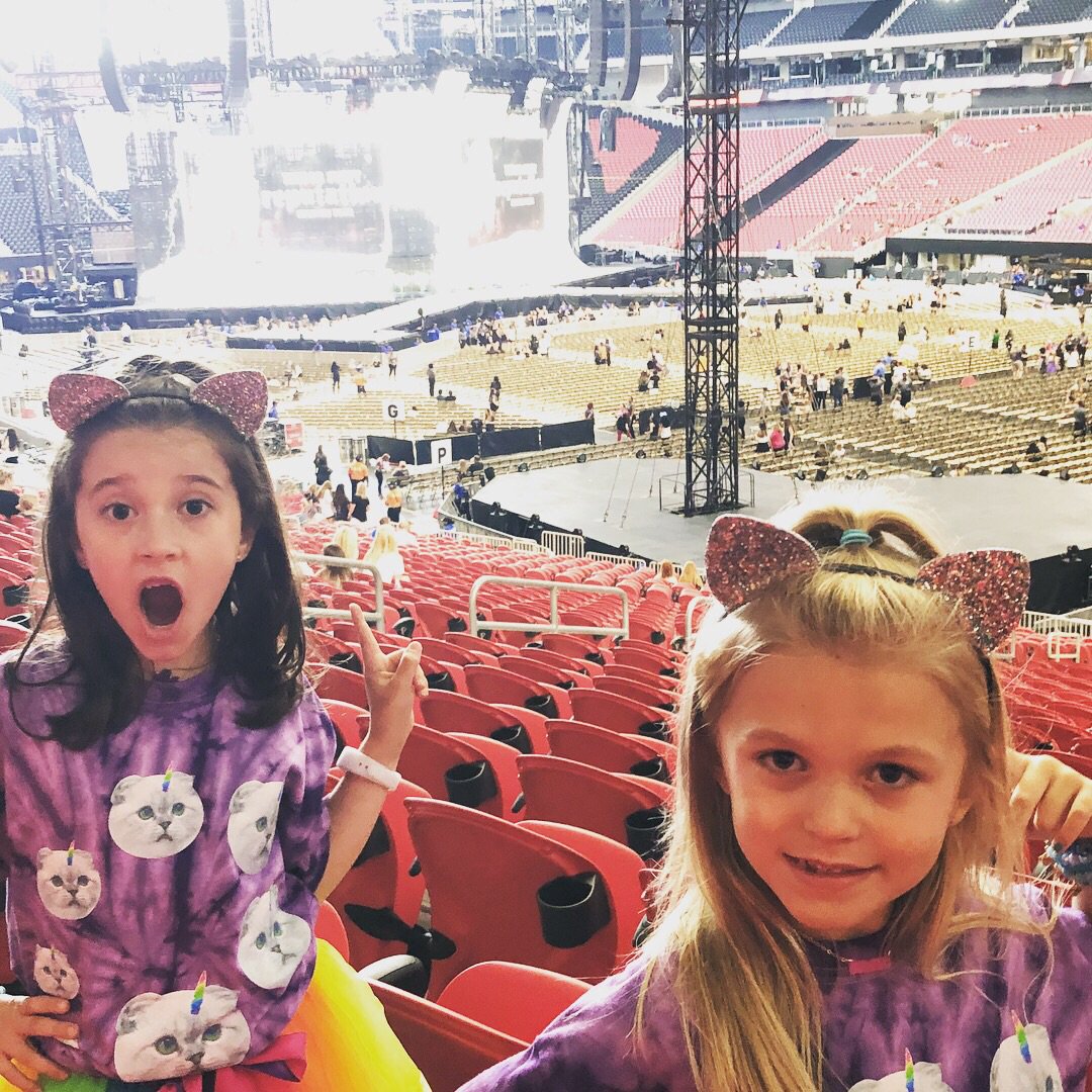 ashley_mp's tweet photo. Ready for it! Repping #oliviaswift for their first concert @taylorswift13. Ready for the best night of their young lives (and ours)! @taylornation13 #reptouratlanta #reptour #reptouratlantanight2 #swifties #screamingcolor https://t.co/d3OIMqIH0l