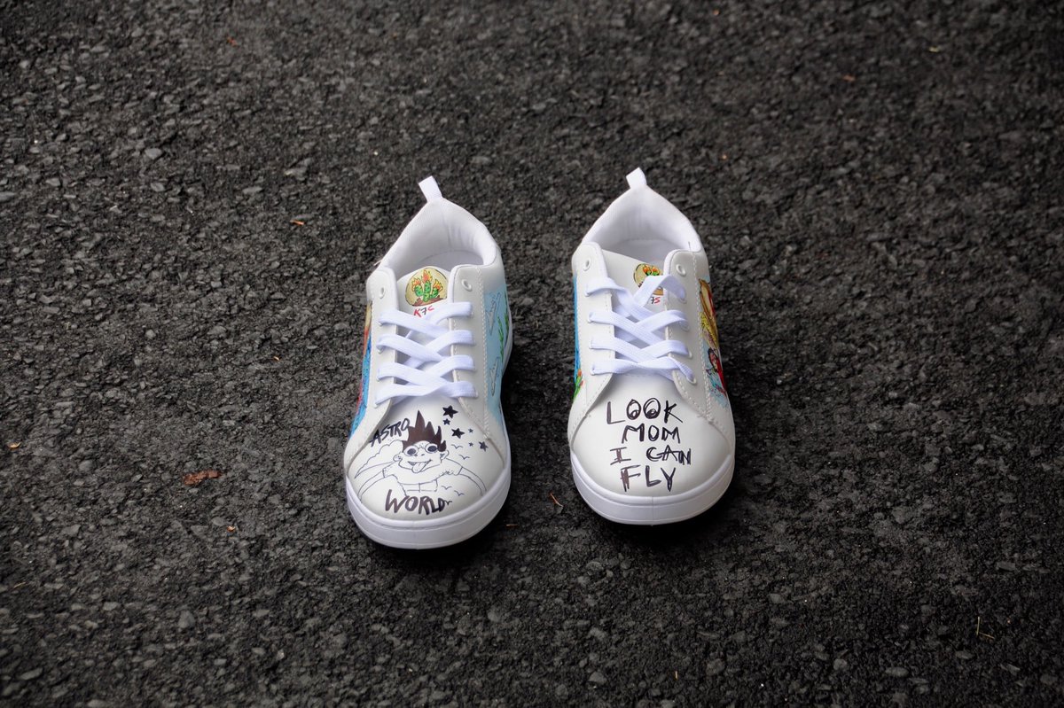 kevin7shah's tweet photo. RT and let’s get this girl Krithi famous bro @trvisXX please take a look at these ASTROWORLD SHOES 🚀 https://t.co/0skMs7nhor