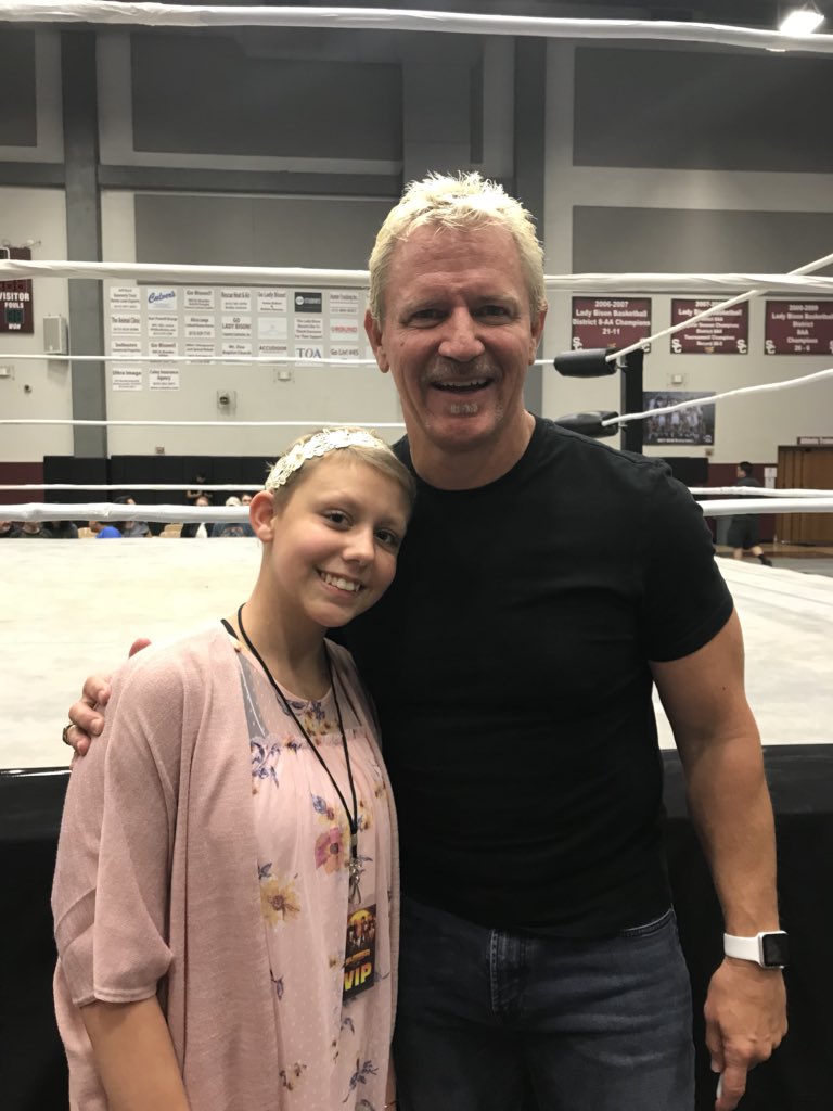 RaeofHopeFnd's tweet photo. This is what it’s all about folks. Everything we do is to not only help others but keep Ali’s memory and fighting spirit alive. Everett &amp; @BridgesHolley I hope you made memories last nite to last a million lifetimes. @TriedNTruePro @RealJeffJarrett @GFWWrestling https://t.co/EhVhUEANvp