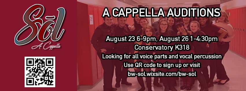 It’s been a while since we have tweeted but we are back! Sign up for auditions today! tinyurl.com/yd7ltrtl