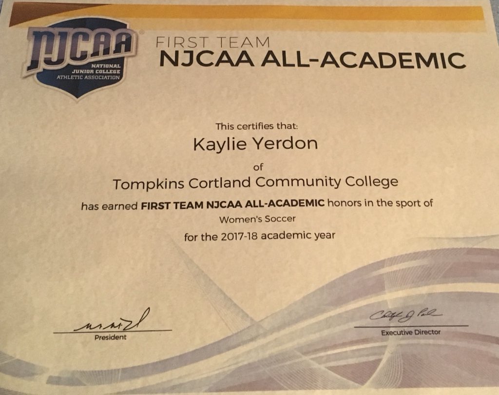 michelle_yerdon's tweet photo. Dropped my girl off yesterday at college and received this in the mail today! Keep up the good work kid!#proudmom #tcpanthers #studentathlete #tompkinscortland #NJCAA #myallstardaughter https://t.co/OIULy73A9T