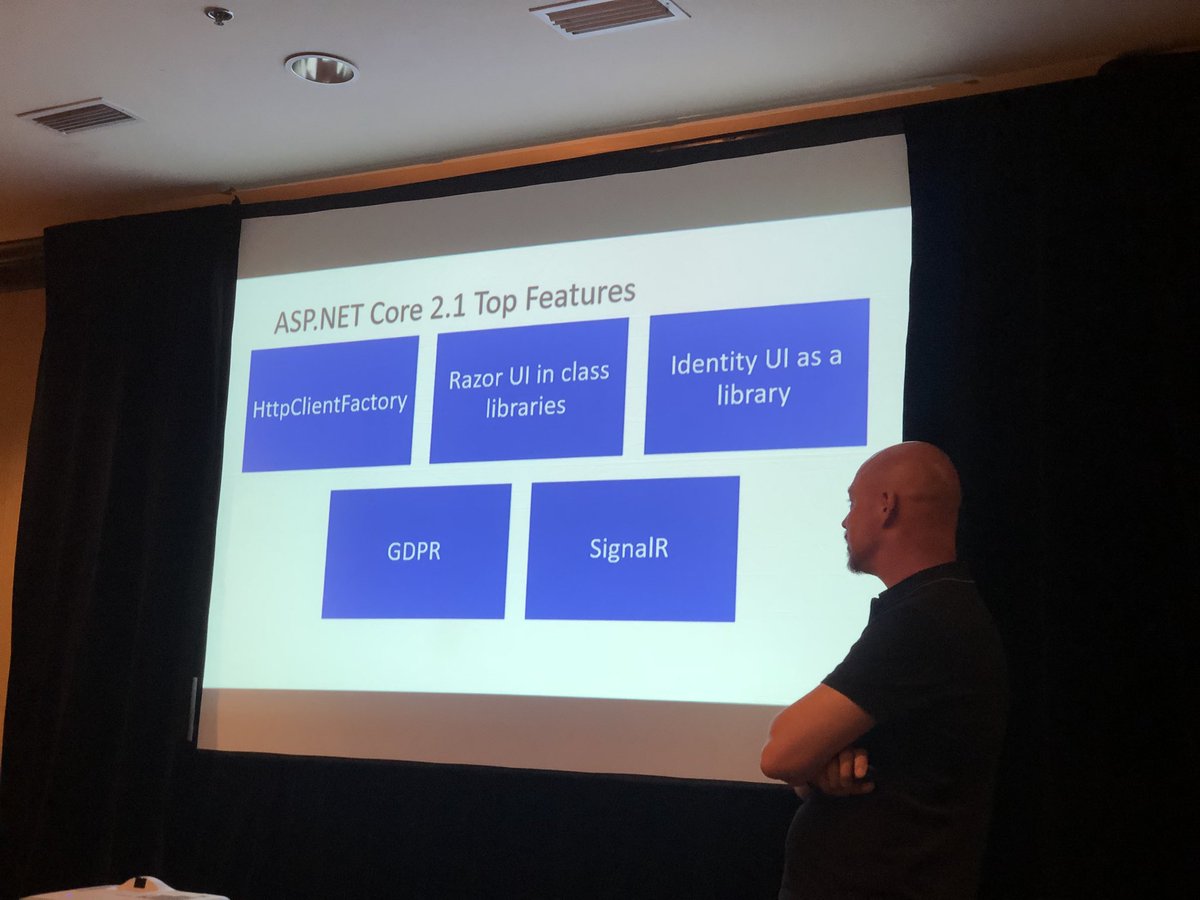 saltnburnem's tweet photo. Great talk by @jongalloway at @CodeOnTheBeach about .NET Core and the future of it.
.
.
#DeveloperCommunity #COTB2018 #DOTNET #DOTNETCORE https://t.co/vSQTb7hqZr