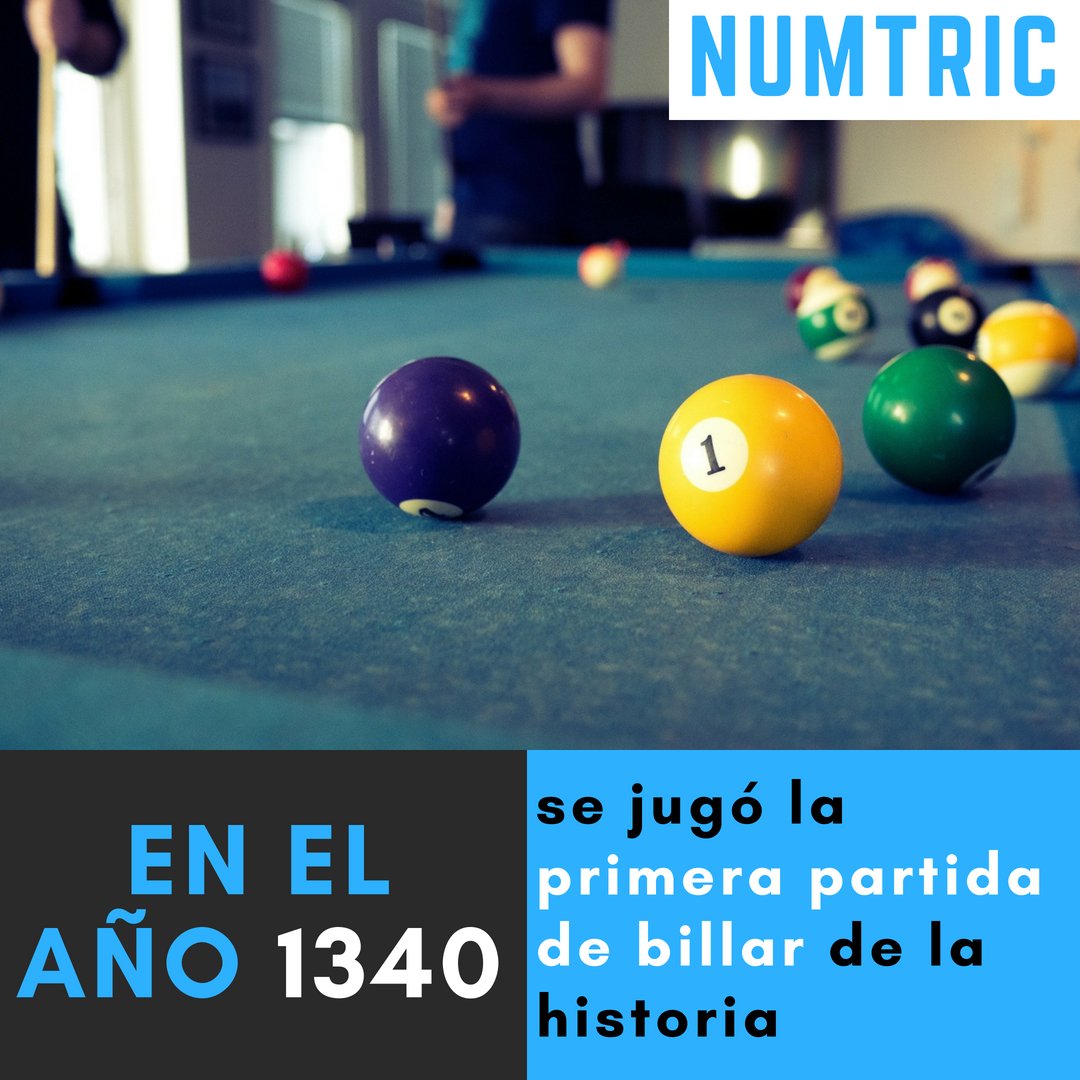 ¿Conoces la historia del billar? Descúbrelo en nuestro artículo bit.ly/2KQsUhG
#numtric #deporte #billar #taco #mesadebillar #mesaverde #tiza #torneo #realeza #francia #inglaterra #estadosunidos #4ball #pocketbilliards #sport #olympic #olimpico #television #audiencia