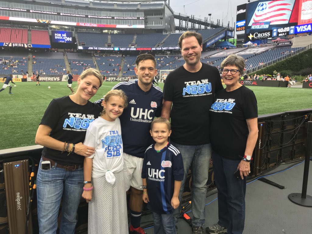 RevsFoundation's tweet photo. Welcome to #KelynsNEGUCrew, Cooper! We’re honored to host you and your family at tonight’s #NERevs match! https://t.co/4kLNYVC0XY