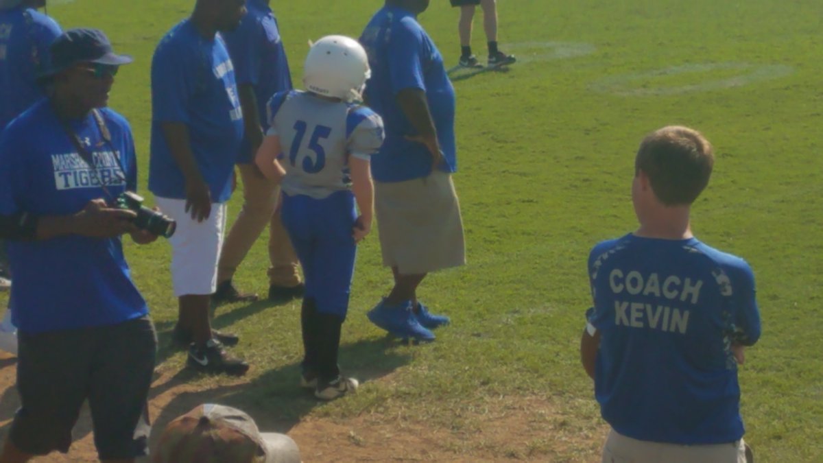 Proud of my center! Way to start the season Marshall County Elite!