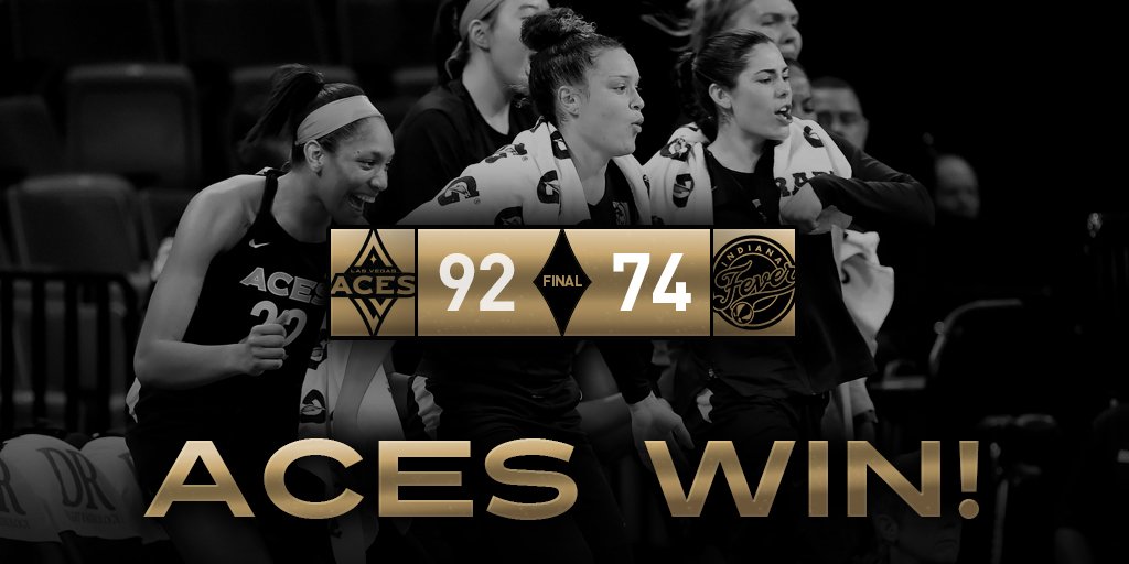 ACES WIN!

Back on track with a 92-74 win over the <a href="/IndianaFever/">Indiana Fever</a> at The House!

#ALLIN #LVAces ♦️♠️🏀