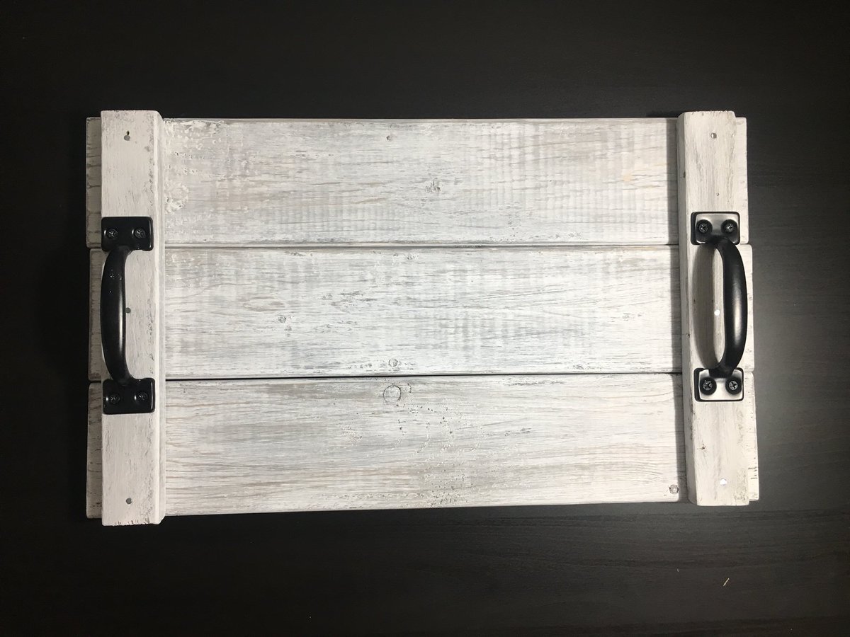 SueMainolfi's tweet photo. This handcrafted Rustic Wooden Serving Tray is the perfect addition to any home.
It can be used to entertain guests, or simply as a great decor piece.
It is 10.5”W x 18”L  but is available in a variety of colours &amp;  sizes &amp; can be customized.
#rustictray #diyhomedecor #handmade https://t.co/MgtPoDwMOJ