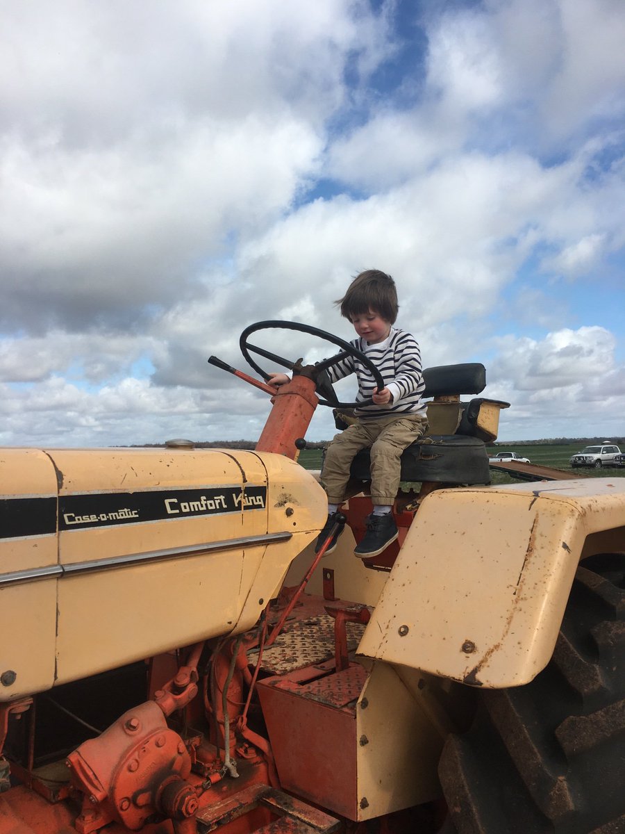AlexMilnerSmyth's tweet image. Tractor fun at the Kaeslers Landing open day. Jock in his element 🚜
