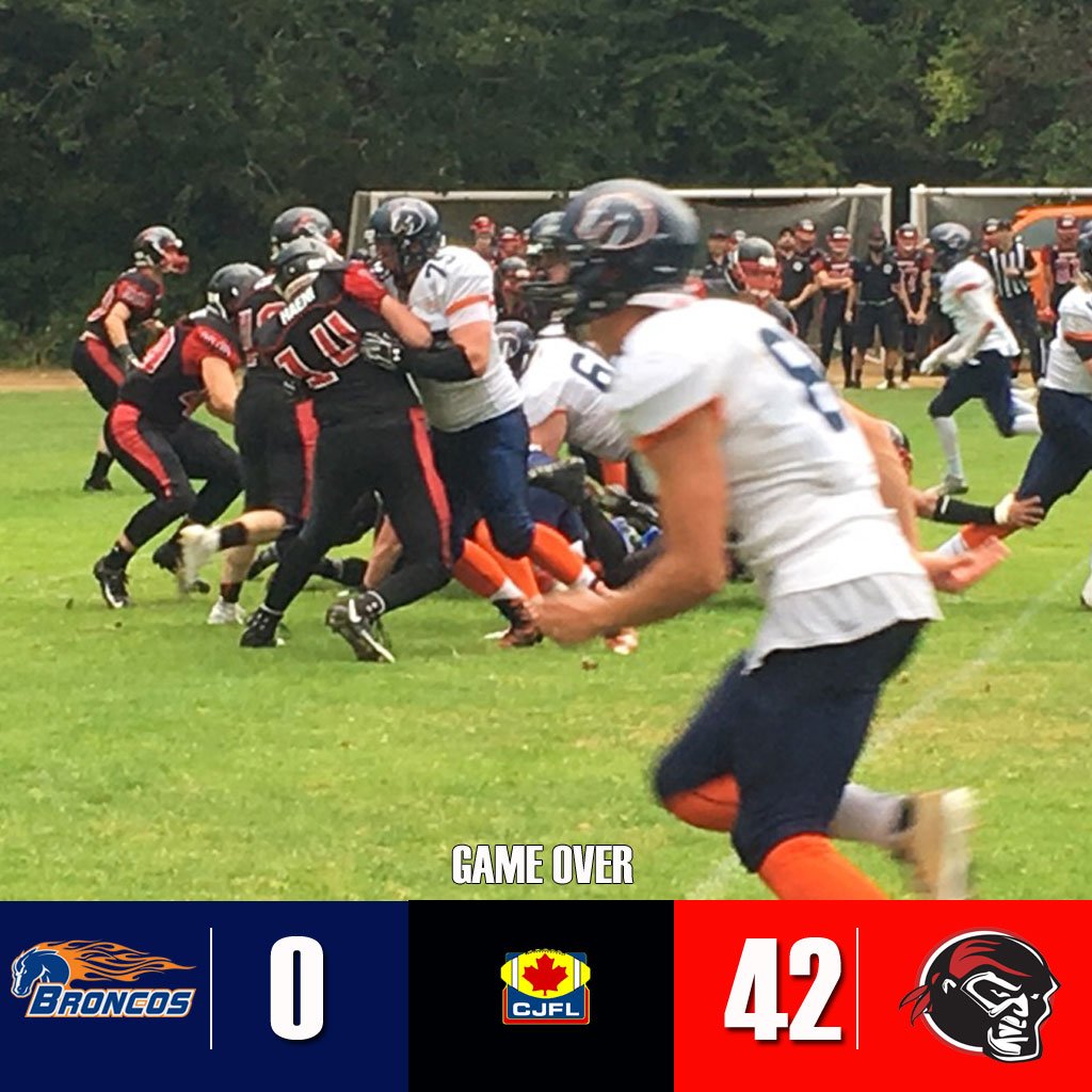 CJFLnews's tweet photo. The @ViRaiders move to 1-1 with a shutout win over the @KamBroncos Photo: Brenda Pelland https://t.co/AMyLuwhWph