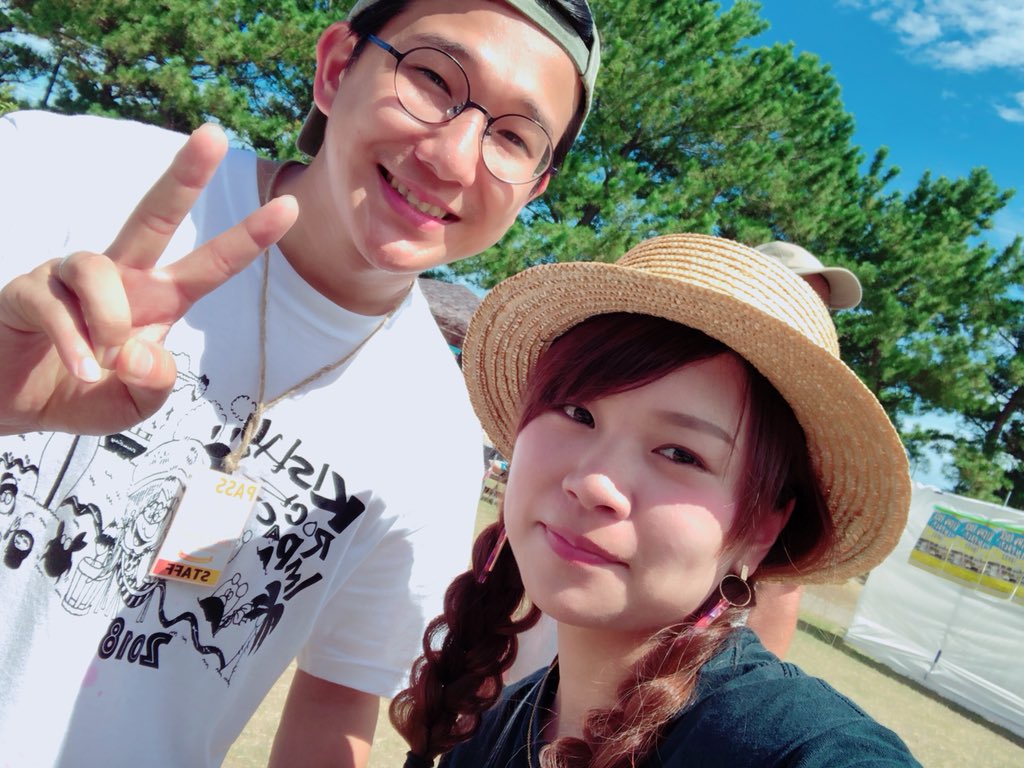 GATE店長で主催の丙午さんとスタッフの和歌山探検隊の仁尾くん☺︎