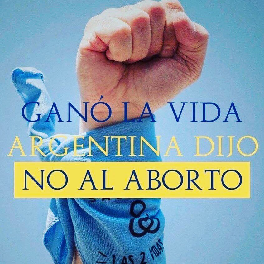 La vida se protege desde el momento de la concepción y hasta la muerte natural. Por eso, nos unimos a la valentía de los Senadores argentinos que lo han ratificado tomando una decisión histórica que inspira a toda Iberoamérica. 
La valentía siempre escribe grandes historias.