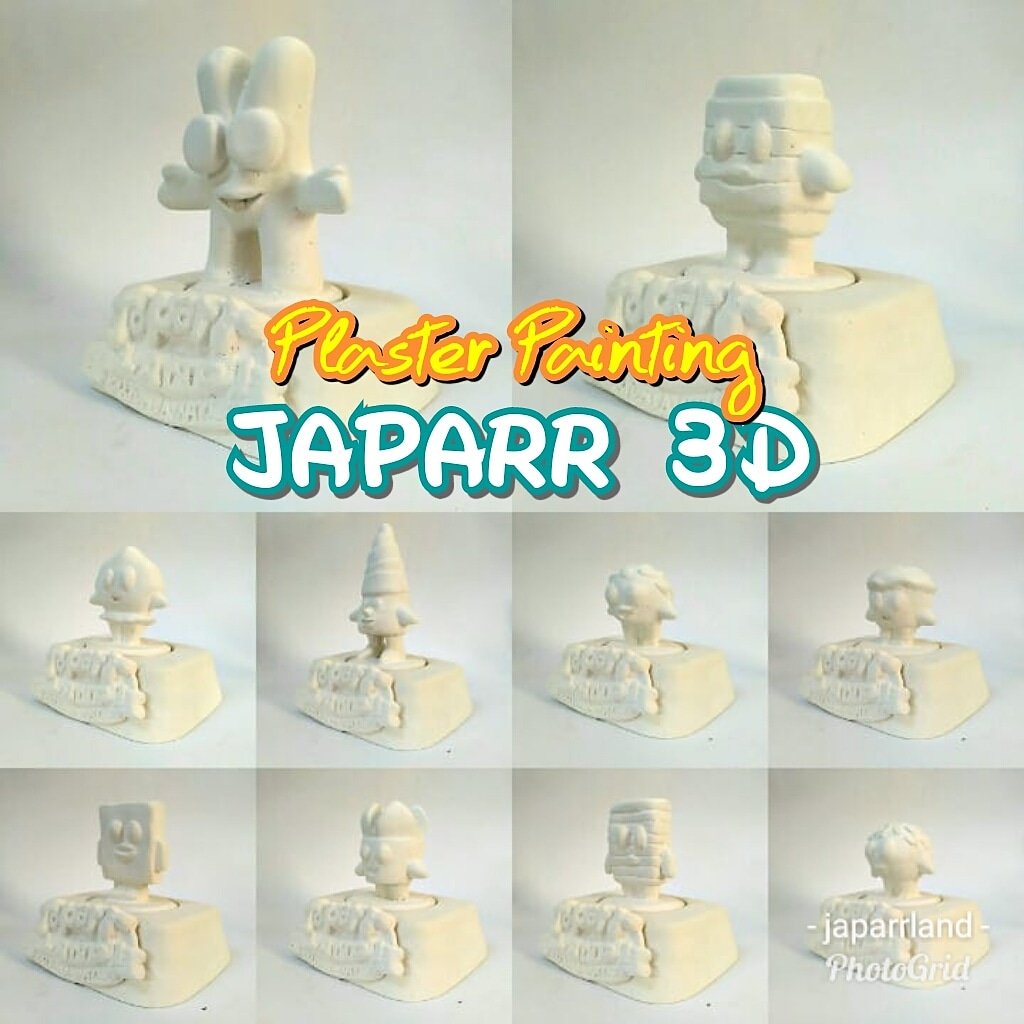 JAPARR 3D PLASTER PAINTING for KIDS. Spesial promo! Rp 100.000+DISKON 10% = Rp 90.000 per set ( 1 karakter + 1 dudukan + 1 emblem). info &amp; order : WA 087822814304