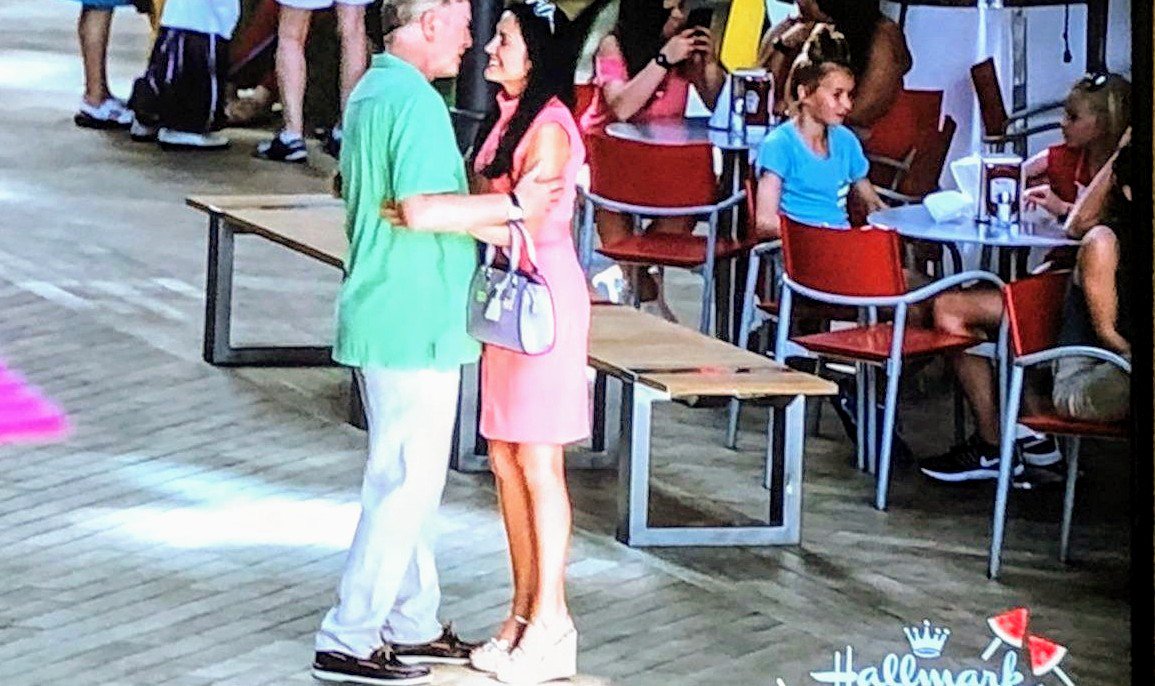 ToDeeFor's tweet photo. Ok #Hallmarkies, who's that girl on #LoveAtSea ? 

Oh she's just the law firm partner's daughter 😂🤣😂🤣

Thanks Bill Moses, @alexavega, @TheCarlosPena and the entire incredible ensemble on this movie.  What an experience. https://t.co/okUm18ucSP