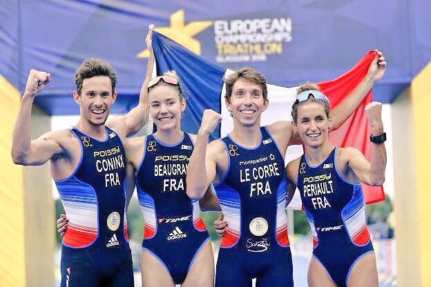 Repartir de Glasgow avec plein d’images dans la tête, de supers moments avec les Bleus de la piste et du triathlon. Bravo @gros_mathilde @Seb91120 @CassandreBeaugr @PRLECORRE @dorianconinxtri @LeoniePerio et les autres. Merci à @RousseauFloFlo @frankbignet et pour vos messages 😉