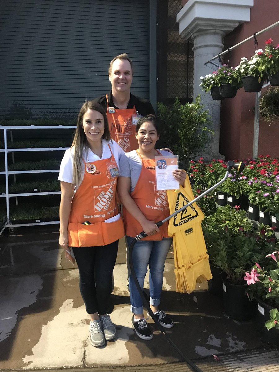Brea The Home Depot 1072 (@brea1072) on Twitter photo DS Leslie thanking Cashier Janice with her first Homer Award for her Safety awareness using wet floor signs when helping water the plants in outside garden. <a href="/JabarrBean/">Jabarr Bean</a> <a href="/Haydnchilcott/">Haydn Chilcott</a> <a href="/NotoKara/">Kara Noto</a> DS Leslie thanking Cashier Janice with her first Homer Award for her Safety awareness using wet floor signs when helping water the plants in outside garden. <a href="/JabarrBean/">Jabarr Bean</a> <a href="/Haydnchilcott/">Haydn Chilcott</a> <a href="/NotoKara/">Kara Noto</a>