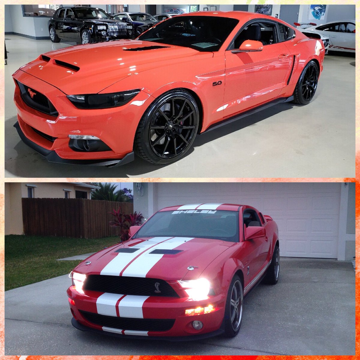 The old one verses the new one!! #mustang #needforspeed #mycariscoolerthanyours @itsMustangPorn @Mustangtopic