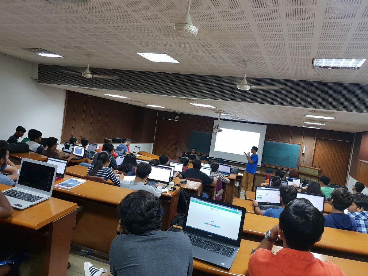 sdabhi23's tweet image. Days 81 - 88: Took another session of #Learnπ at @ITNUNirma. Amazing response from my juniors! Applied for the position of summer intern at @GoldmanSachs. Trying to complete the #KotlinBootcamp on Udacity. Learning ML concepts and implementing them in Python.

#100DaysOfCode