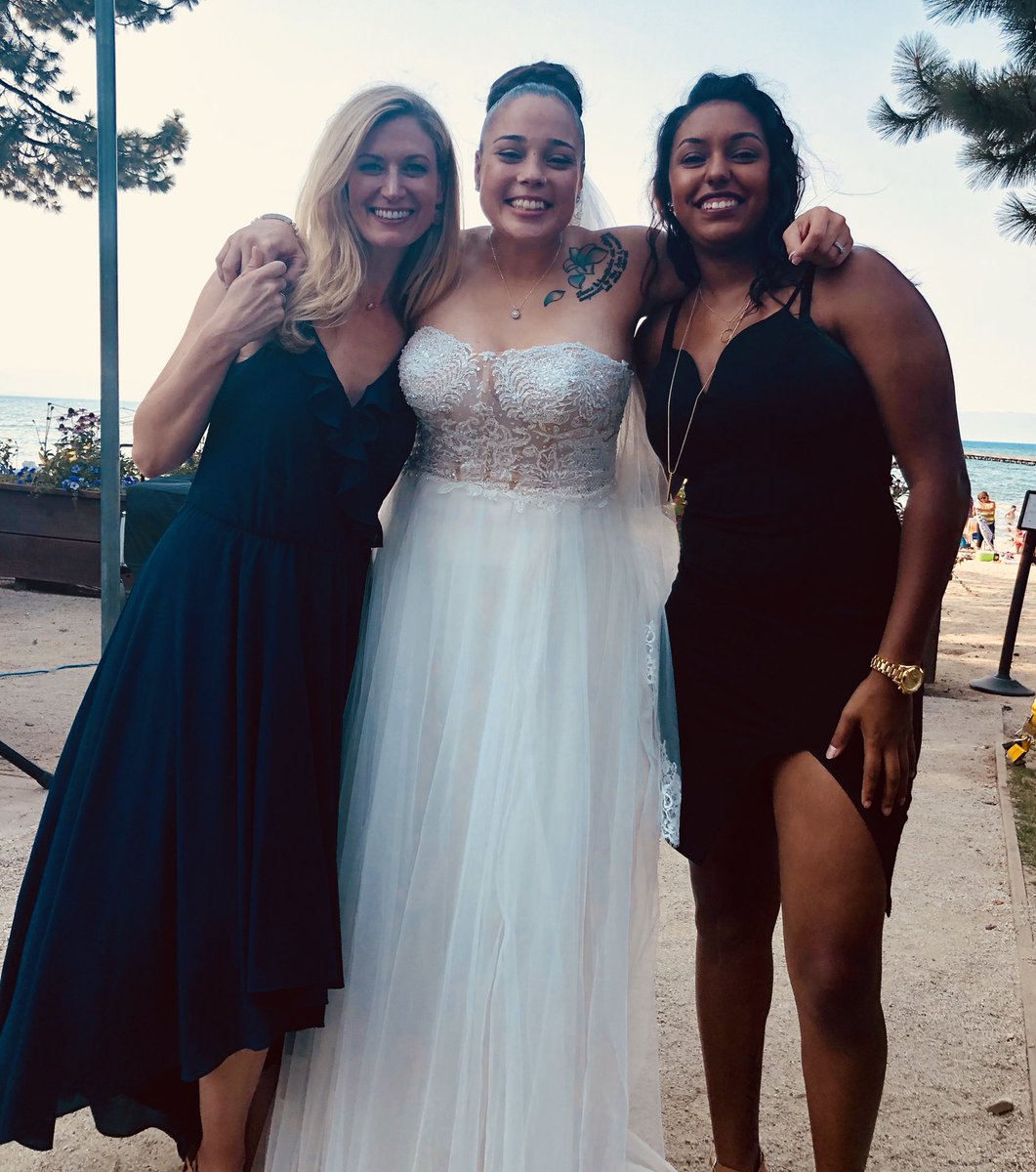 JillTolles's tweet image. 5 years ago, these 2 #COM101 @unevadareno student athletes sat quietly in the back of my class until they found out I had never been to @NevadaWBB game... it has been game on ever since! I love watching them grow into beautiful women. What a joy to celebrate @tmoeee13’s wedding!