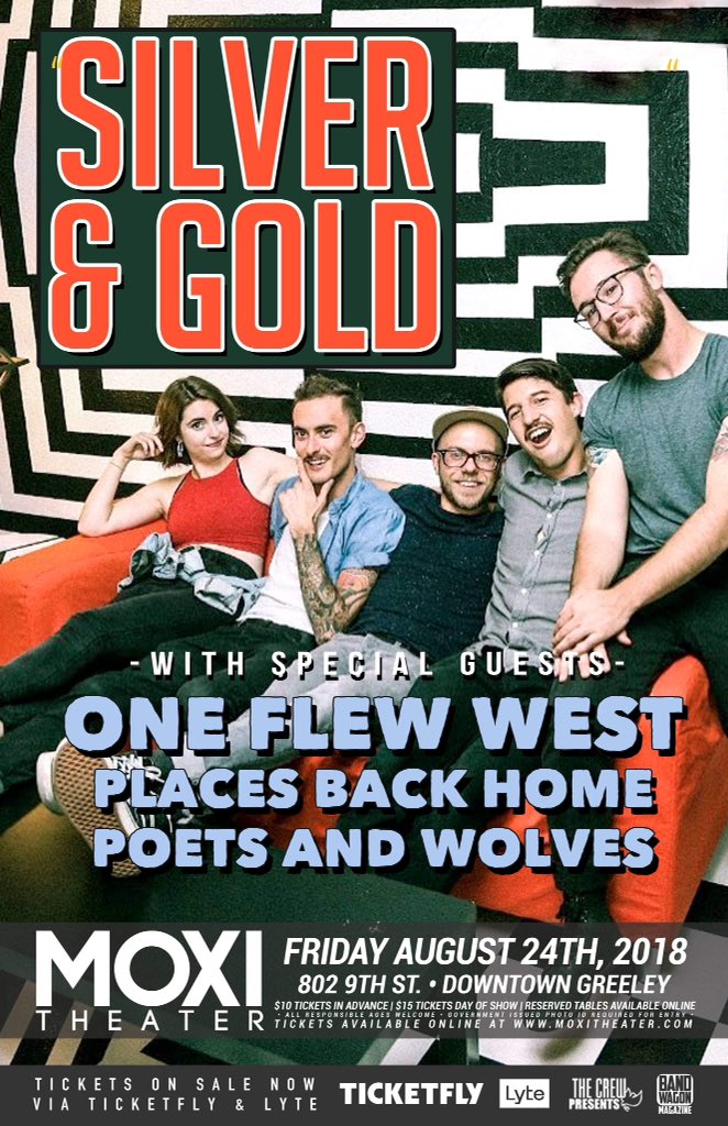 The stars.

This is amazing.
It's all here
<a href="/MoxiTheater/">Moxi Theater</a> on the 24th of August
With <a href="/cosilverandgold/">Silver & Gold</a> 
<a href="/OneFlewWestBand/">One Flew West</a> and <a href="/placesbackhome/">Places Back Home</a> 
This will be amazing!

Pre sales are $12!

#Greeley #Colorado #LiveMusic