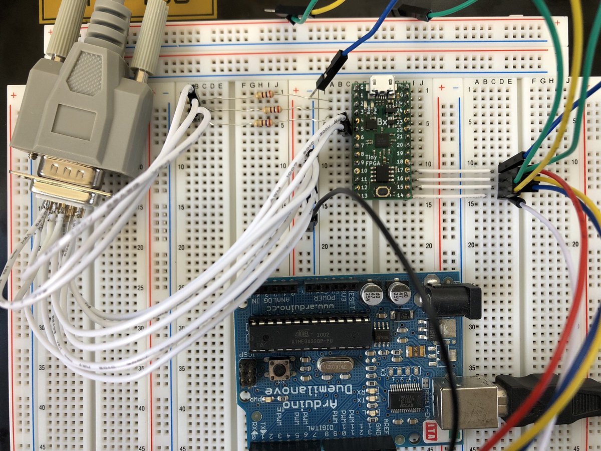 splhack's tweet image. trying to be well organized for the next project (Arduino — SPI — #TinyFPGA BX — VGA — LCD)