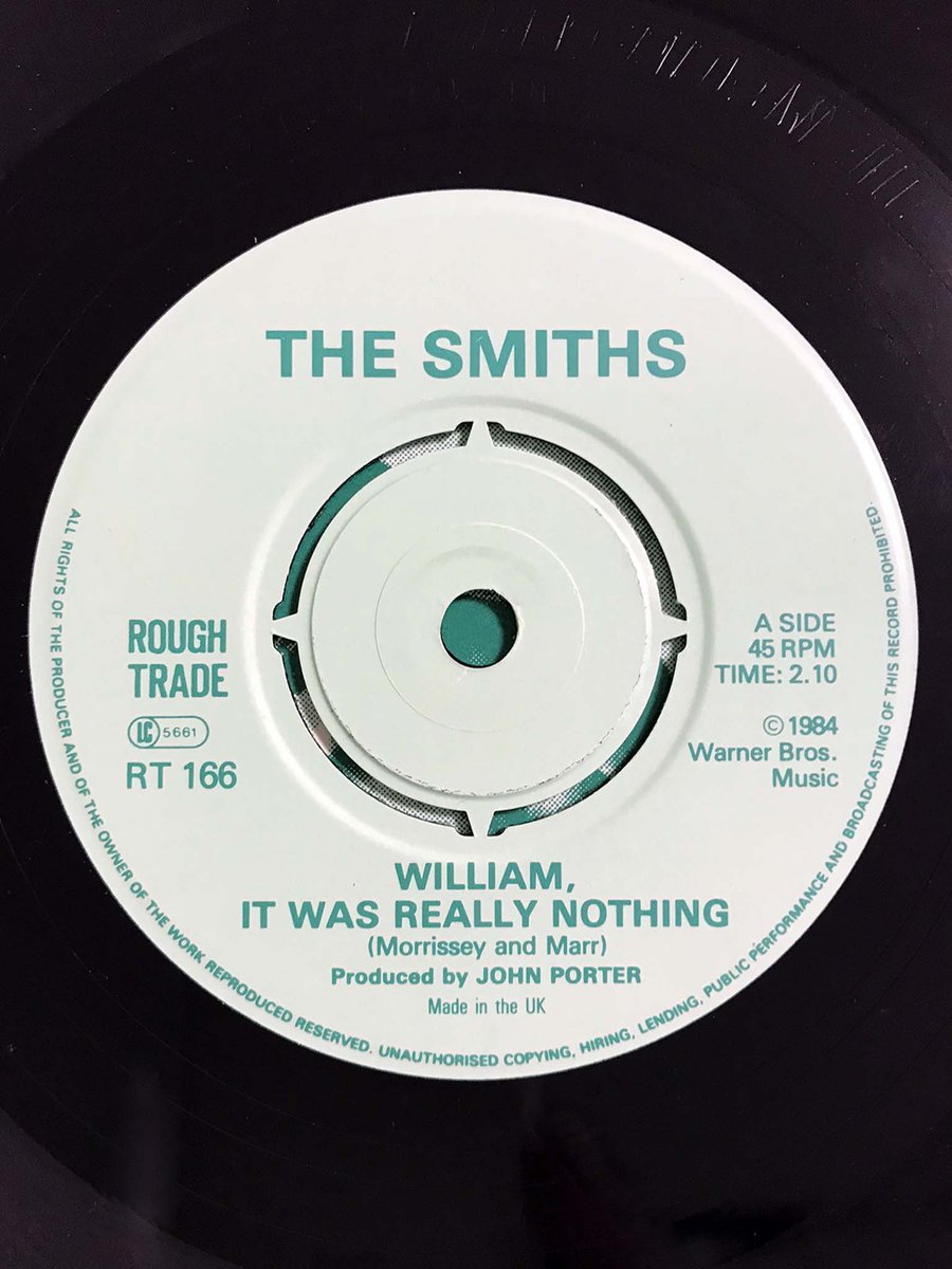 nishi03050305's tweet photo. The Smiths - William, It Was Really Nothing (RT 166)
- Rough Trade UK 1984 7”
• Red promo
• Green original
• 1987 issue (Billie Whitelaw)
#SmithsComparisons #TheSmiths #Morrissey #RoughTradeUK https://t.co/LudcNnijio