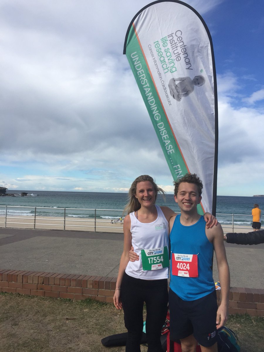 CentenaryInst's tweet photo. Our #TeamCentenary superstars! π thank you so much to all our runners for taking part in this morningβs #City2Surf to raise money for Centenaryβs vital life-saving research. You are AMAZING! πββοΈ ππ» https://t.co/nfseSvb948