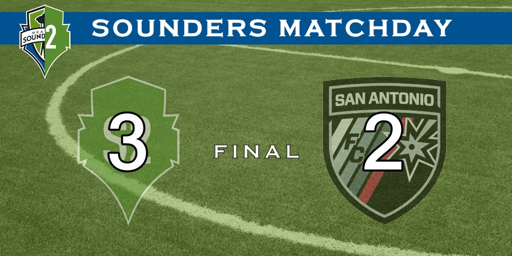 TheSounderFan's tweet photo. Final score: @SoundersFC2 win 3-2 against @SanAntonioFC #SEAvSA #OwnThe2 https://t.co/79fsr6jgFY https://t.co/Tyn6NXsTXB