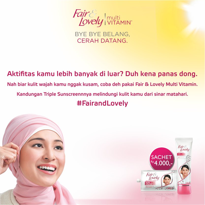 sobat pst jangan lupa pastikan kecerahan kulit kamu terutama wajah dengan #fairandlovely