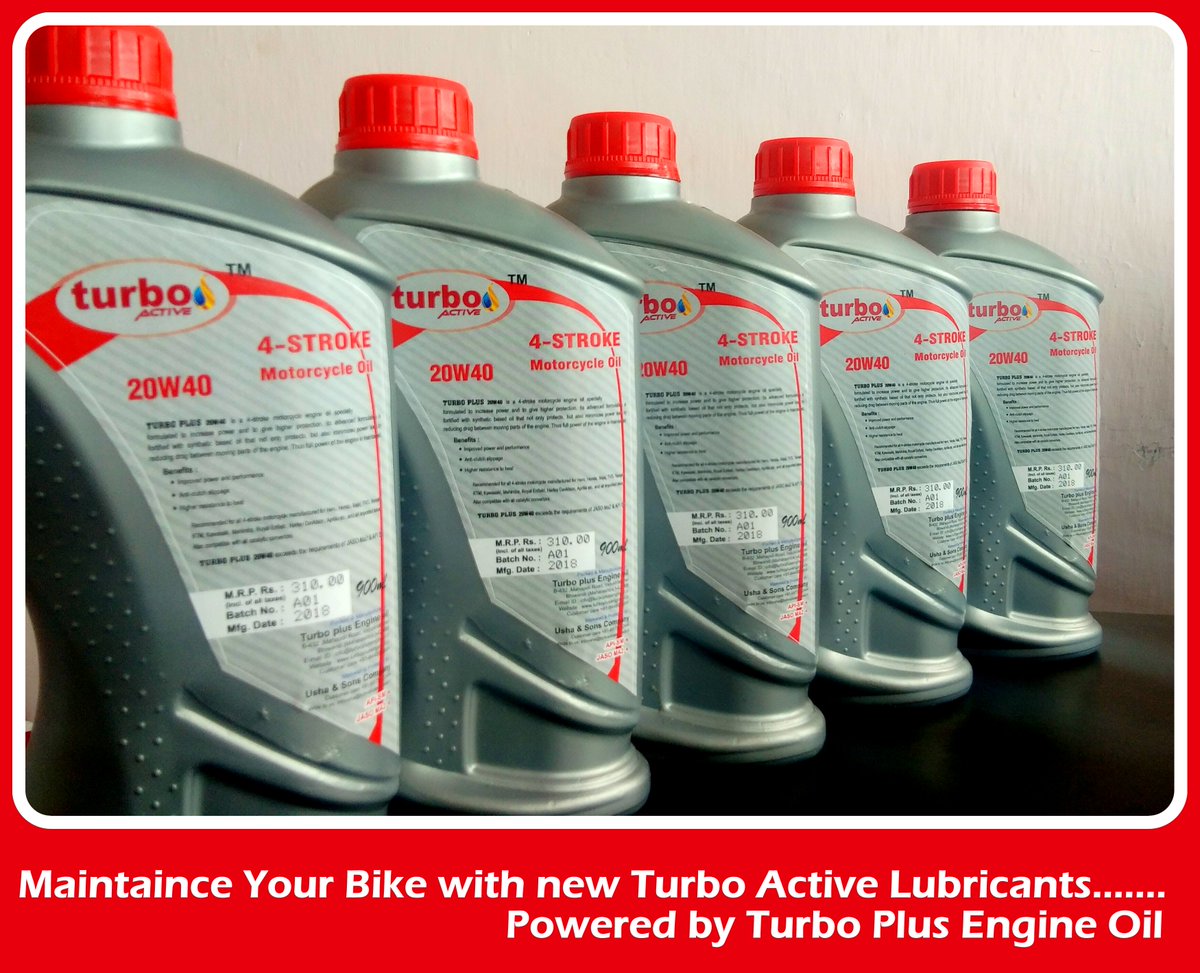 active_turbo's tweet photo. Turbo Active 20W-40 is a 4-stroke motorcycle  engine oil specially formulated to increase power and to give higher protection .Its advanced formulation is fortified with synthetic base oil that not only protect but also minimize power loss by reducing drag between moving parts. https://t.co/RKraAw7xOy